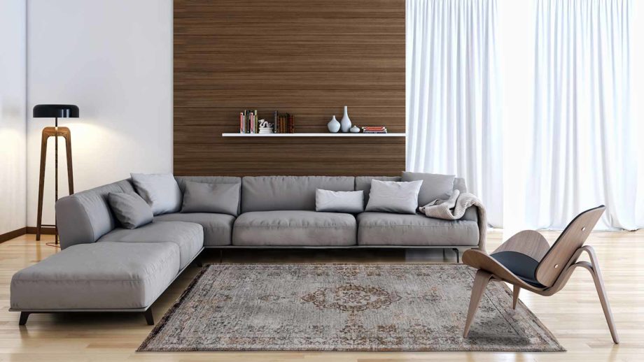 Louis De Poortere tapet LX 8257 Fading World Medaillon Grey Ebony interior