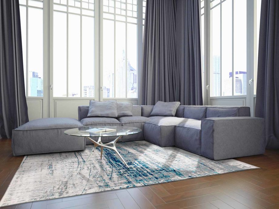 Louis De Poortere tapet LX 8421 Mad Men Griff Bronx Azurite interior