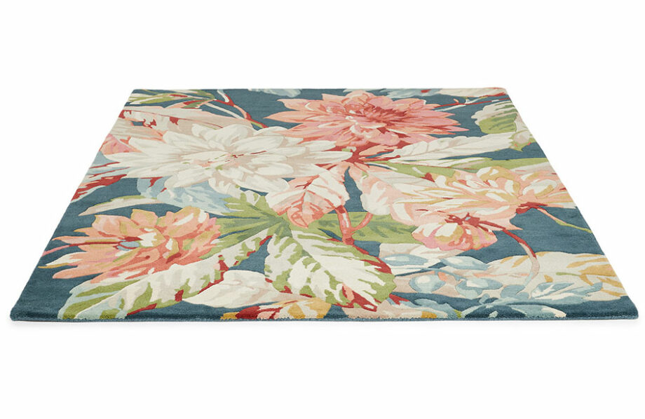 Sanderson Dahlia Rosehip Teal 50608 2