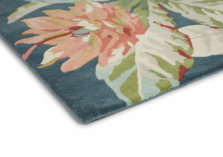 Sanderson Dahlia Rosehip Teal 50608 3