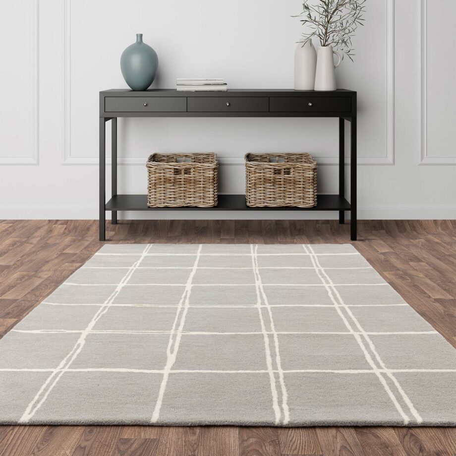 Asiatic tapet Albany Grid Grey interior square