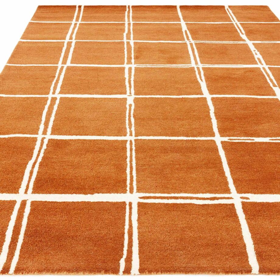 Asiatic tapet Albany Grid Rust 1