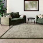 Asiatic tapet Blade Border 05 Sage Olive interior square