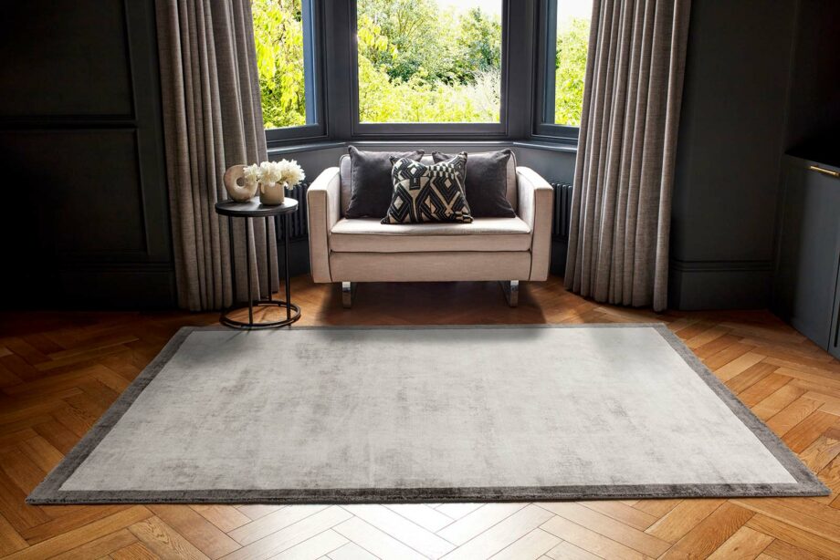Asiatic tapet Blade Border 08 Silver Grey interior