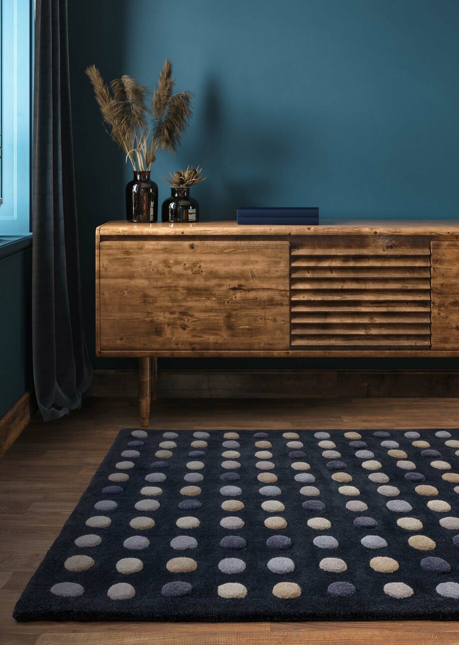 Asiatic tapet Dotty Navy interior