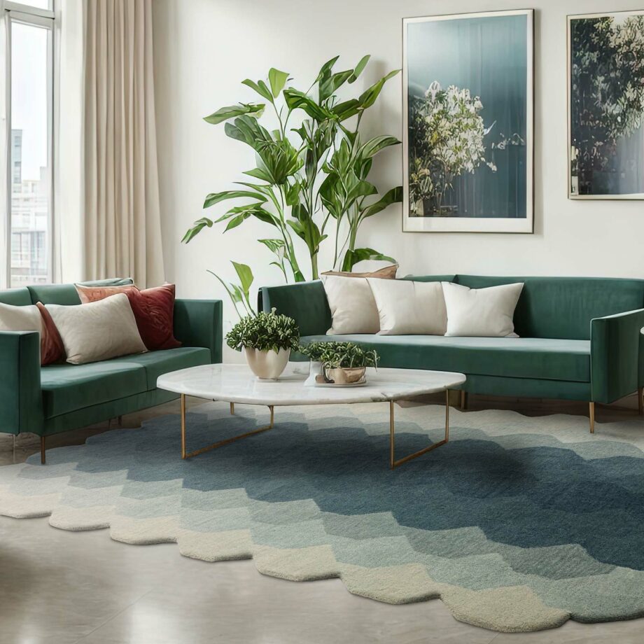 Asiatic tapet Hive Teal interior square