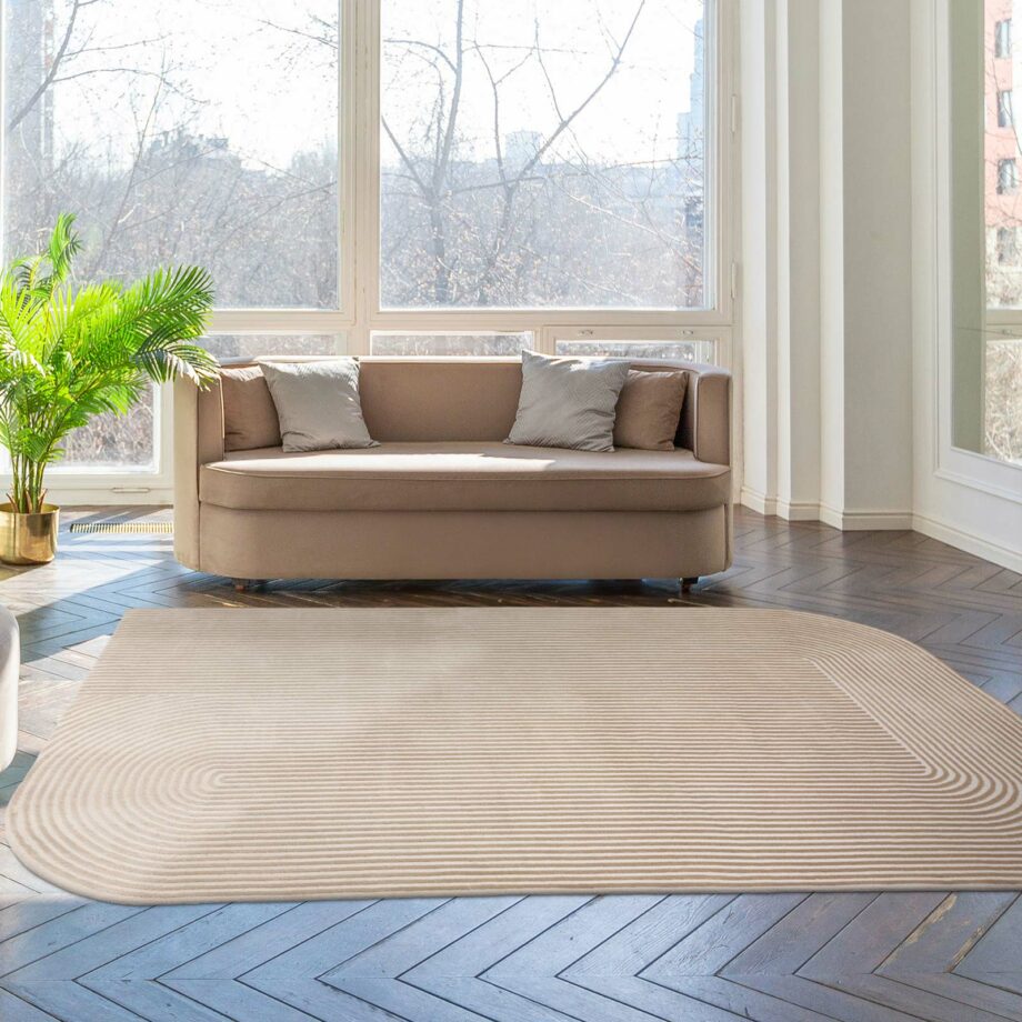 Asiatic tapet Kuza Shape Gold Cream interior square