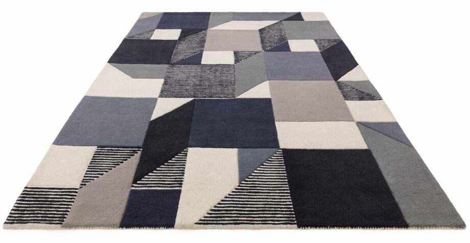 Asiatic tapet Matrix 101 Memphis Blue 1 3D