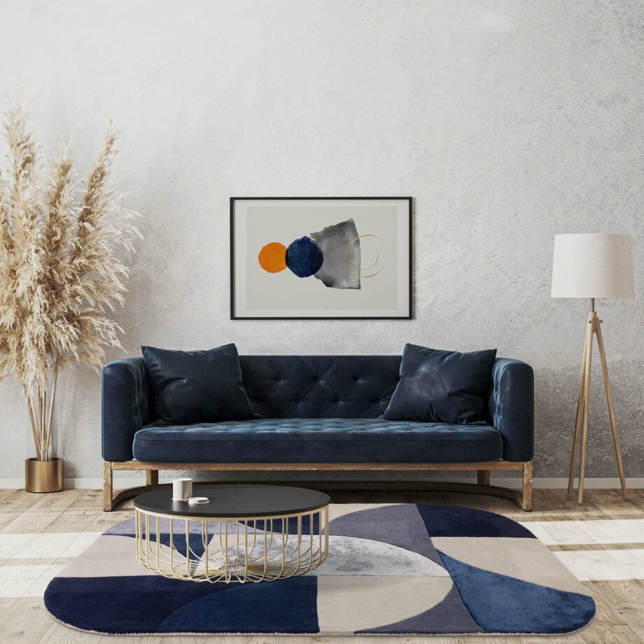 Asiatic tapet Matrix 74 Oval Indigo interior