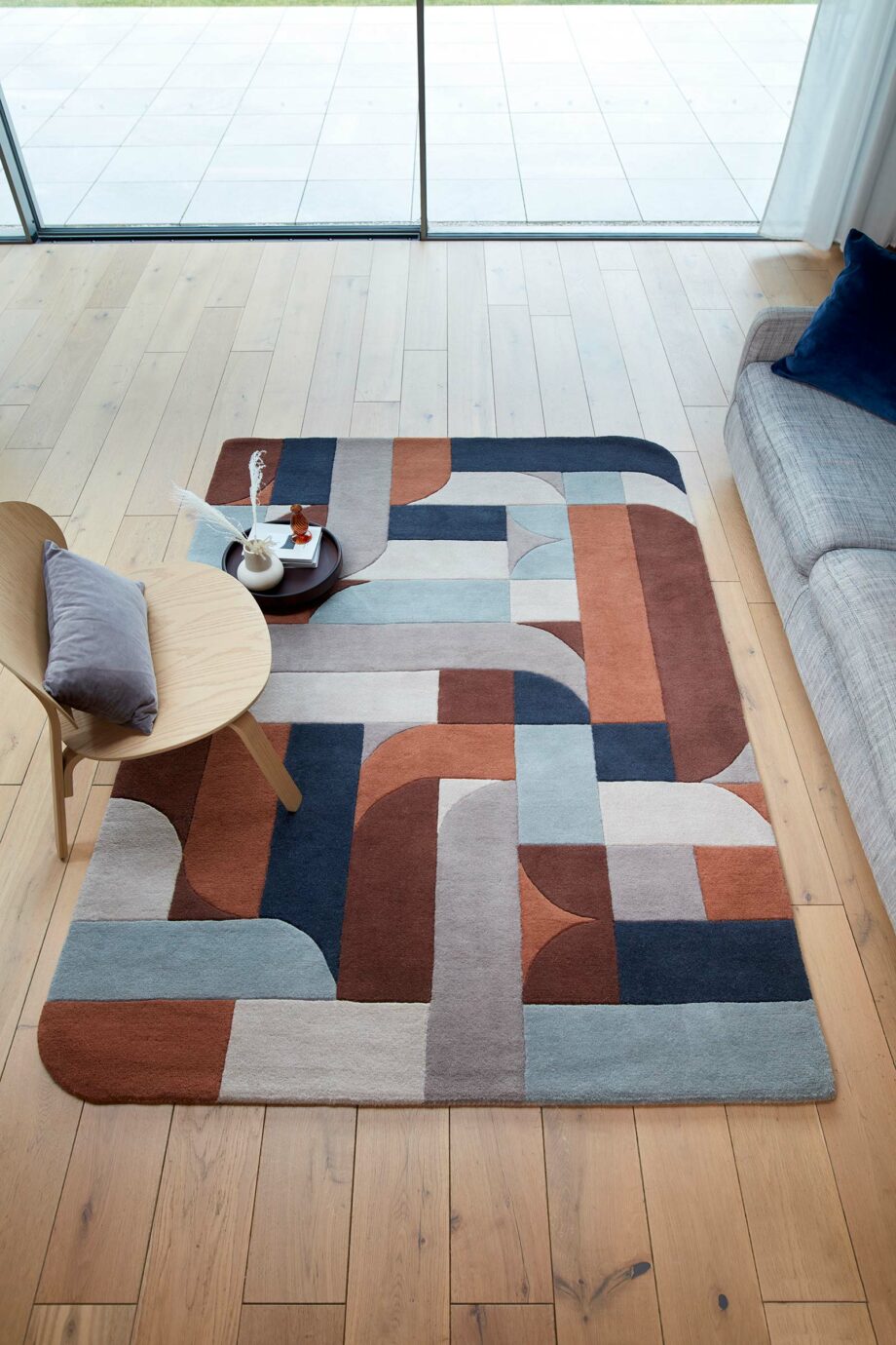 Asiatic tapet Matrix 88 Klotski Terracotta interior