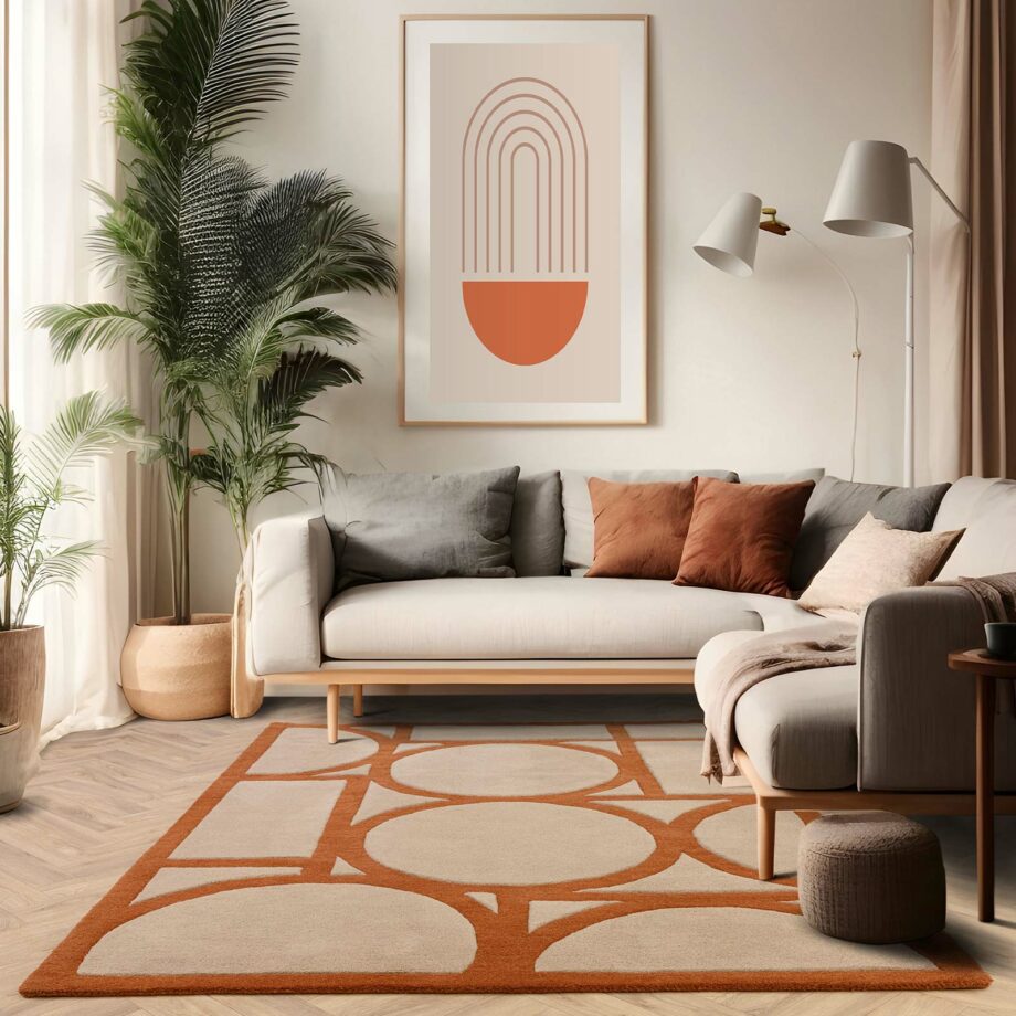Asiatic tapet Metro Rust interior square