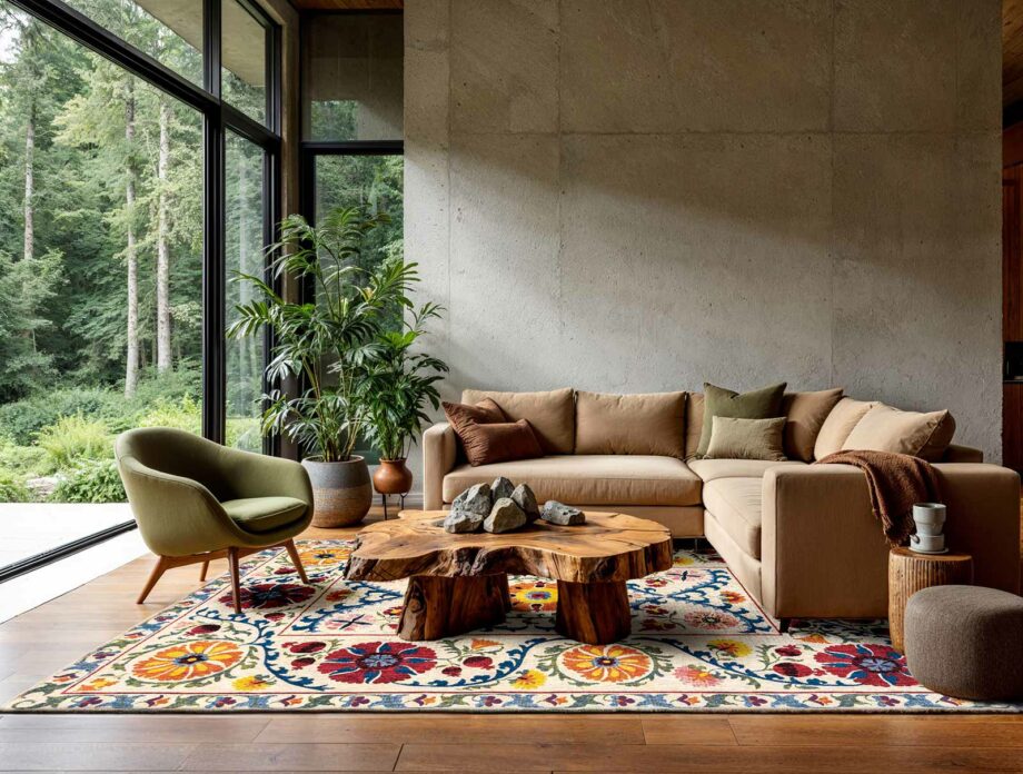 Louis De Poortere tapet Antiquarian Suzani 9728 Origine Ambiance