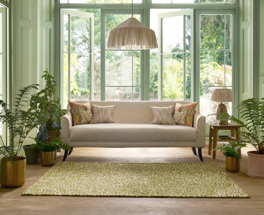 Sanderson Truffle Olive 446007 interior A outdoor
