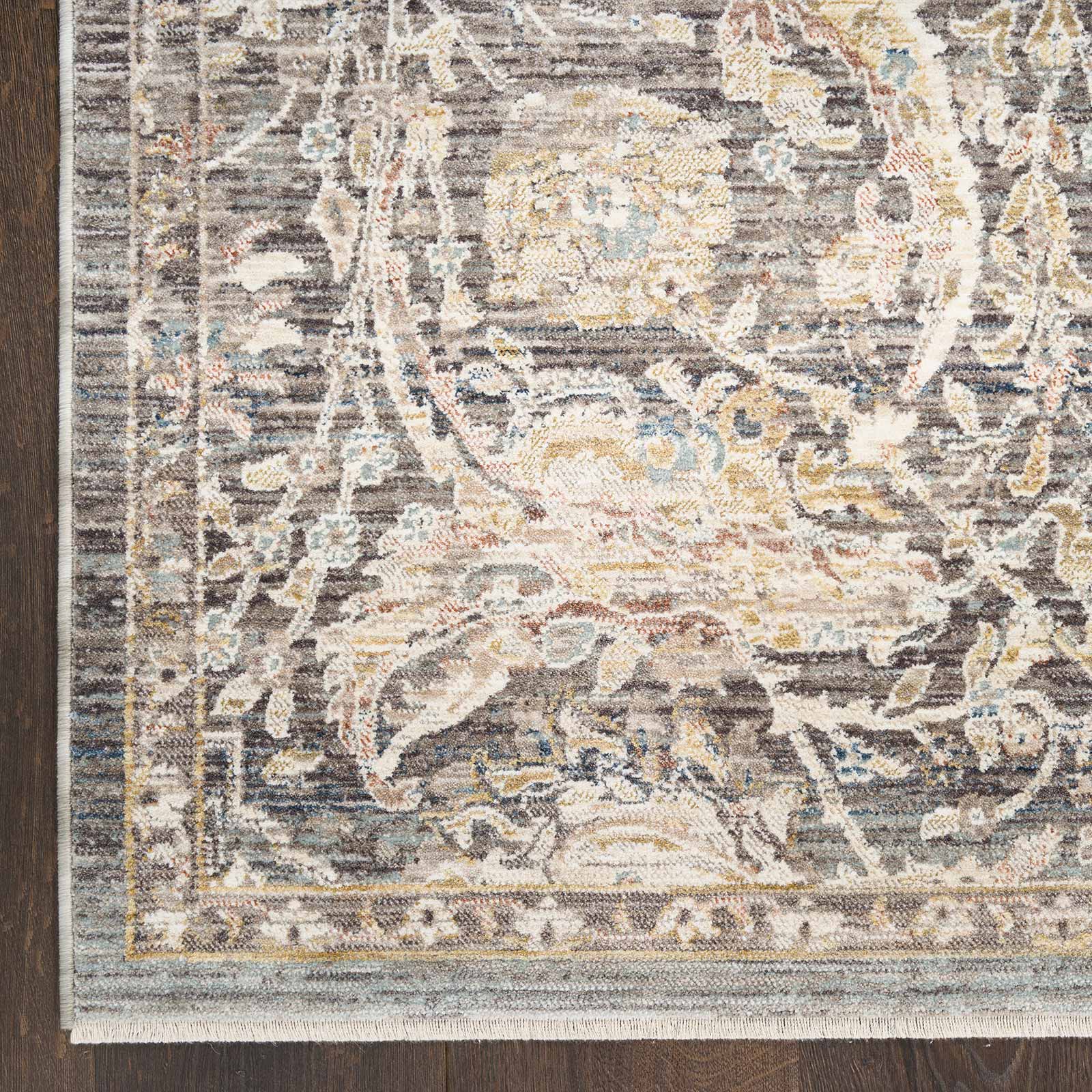Nourison tapet Antique Fusion ANF03 CHAMT CHARCOAL MULTICOLOR 5x8 841491157831 corner