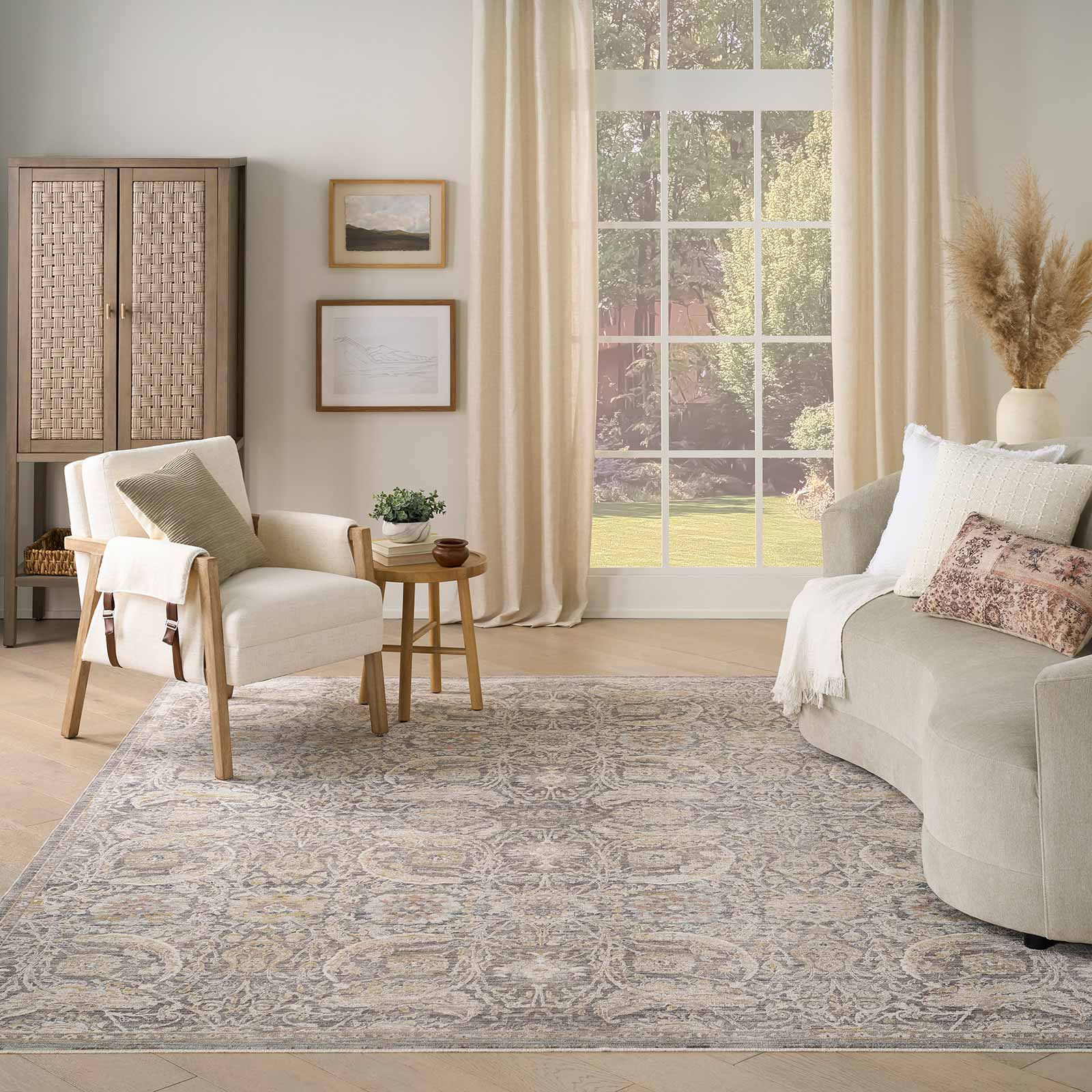 Nourison tapet Antique Fusion ANF03 CHAMT CHARCOAL MULTICOLOR 5x8 841491157831 interior 3