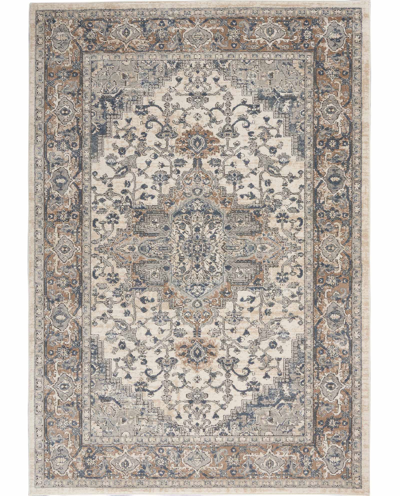 Nourison tapet Quarry QUA05 IVGRY IVORY GREY 5x7 099446746276
