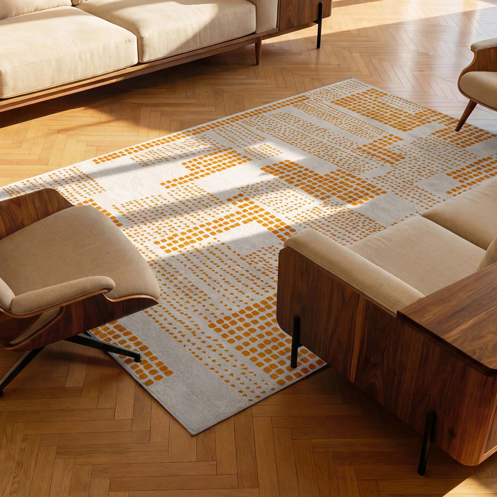 Louis De Poortere tapet Craft 2077 Zen Garden Pomelo interior
