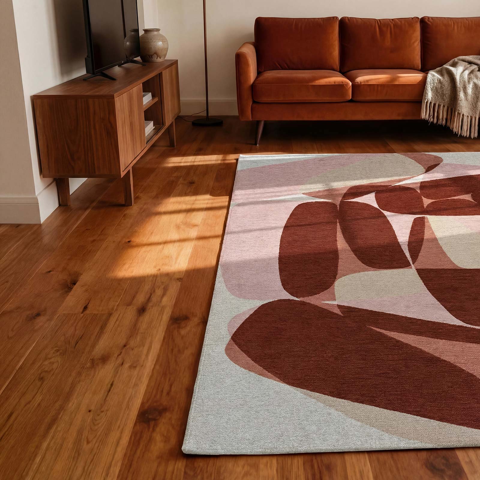 Louis De Poortere tapet Gallery 2088 Stones Cherry Moca interior